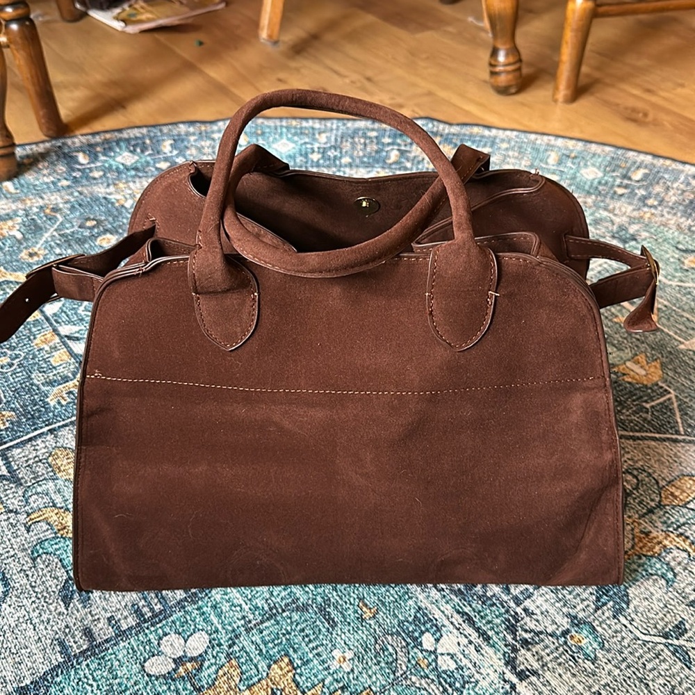 The Row Margeaux Style Faux Suede Bag ✨